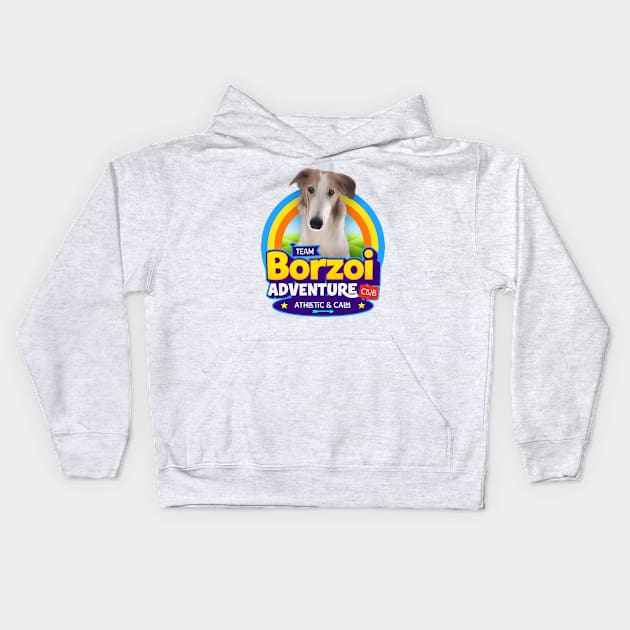 Borzoi Kids Hoodie by Puppy & cute